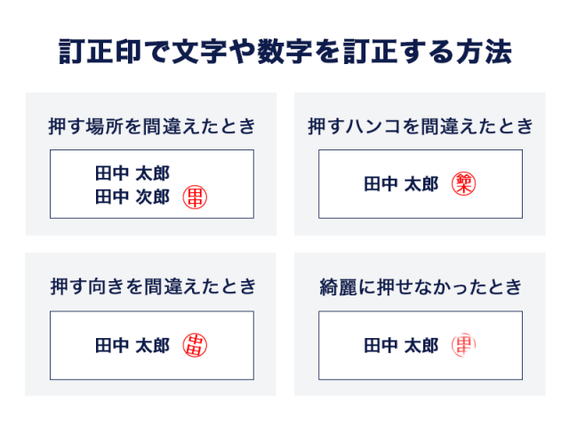 訂正印 修正印 違い _ 訂正印の正しい押し方 : 【修正】と【訂正】の意味の違いと使い方の例文 – QMMP