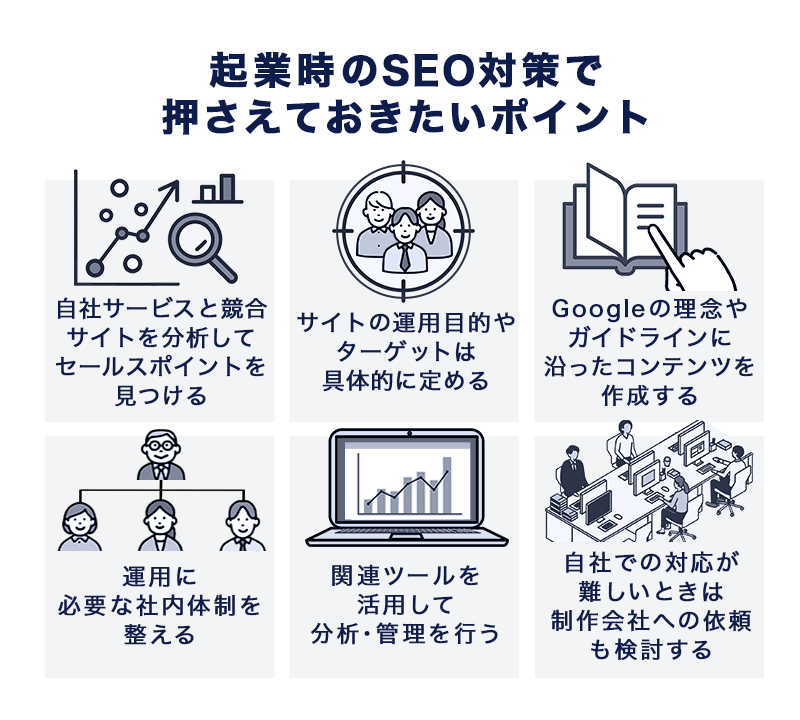 起業時のSEO対策で押さえておきたいポイント