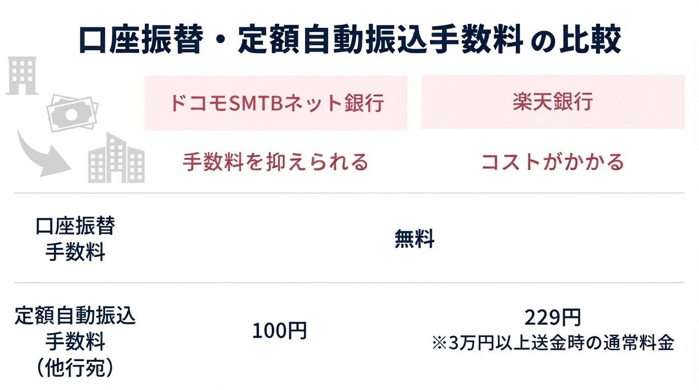 口座振替・定額自動振込手数料の比較