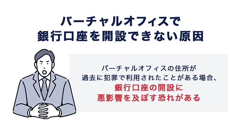 バーチャルオフィスで銀行口座を開設できない原因
