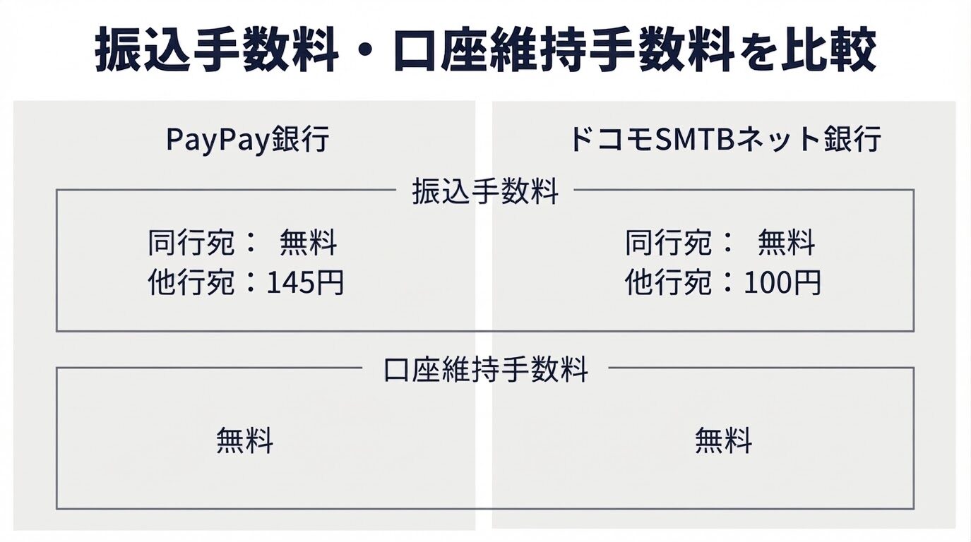 振込手数料・口座維持手数料の違い