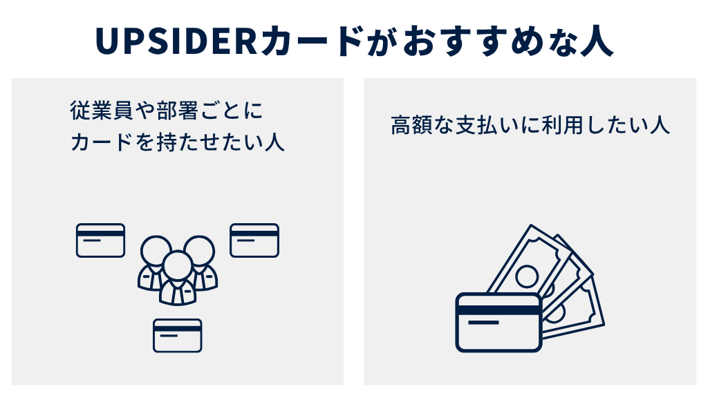 UPSIDERカードがおすすめな人