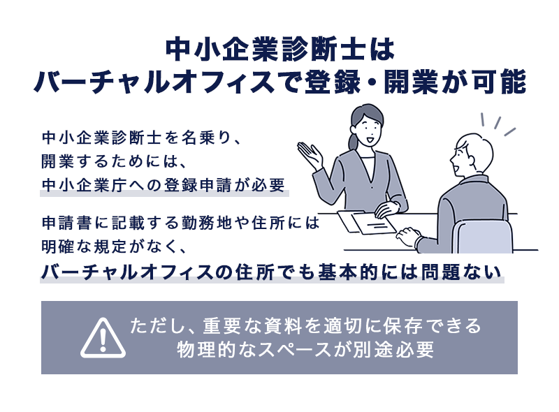 中小企業診断士はバーチャルオフィスでも登録・開業が可能