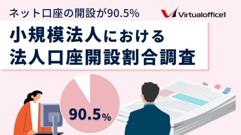 ネット口座の開設が90.5%｜小規模法人における法人口座開設割合調査（自社データ）
