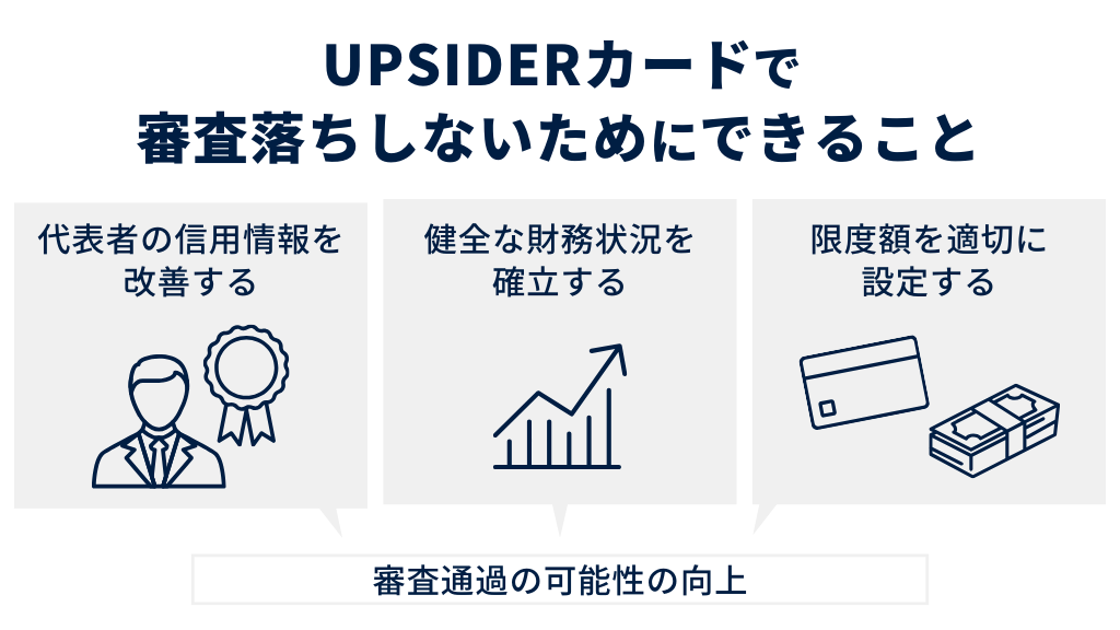 UPSIDERカードで審査落ちしないためにできること