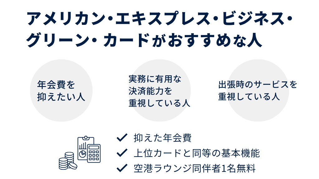 アメリカン・エキスプレス・ビジネス・グリーン・カードはコストパフォーマンスを重視する方におすすめ
