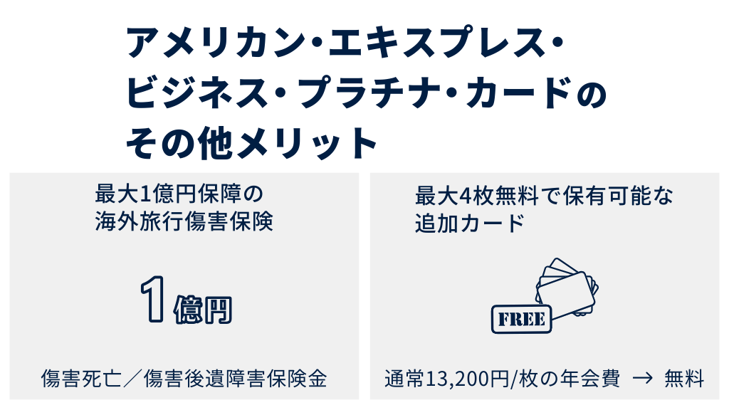 アメリカン・エキスプレス・ビジネス・プラチナ・カードのその他メリット