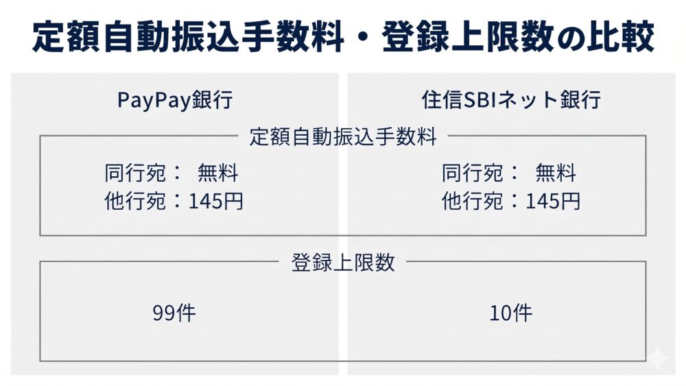 定額自動振込手数料・登録上限数