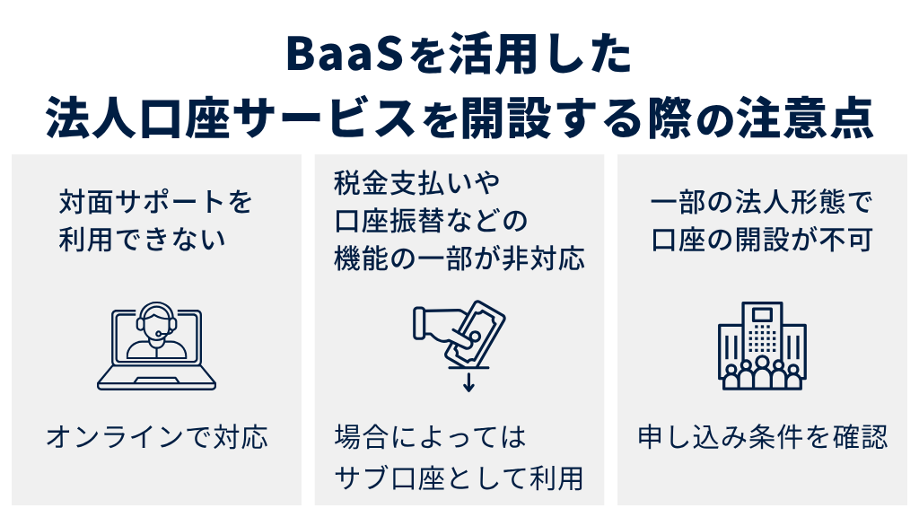 BaaSを活用した法人口座サービスを開設する際の注意点